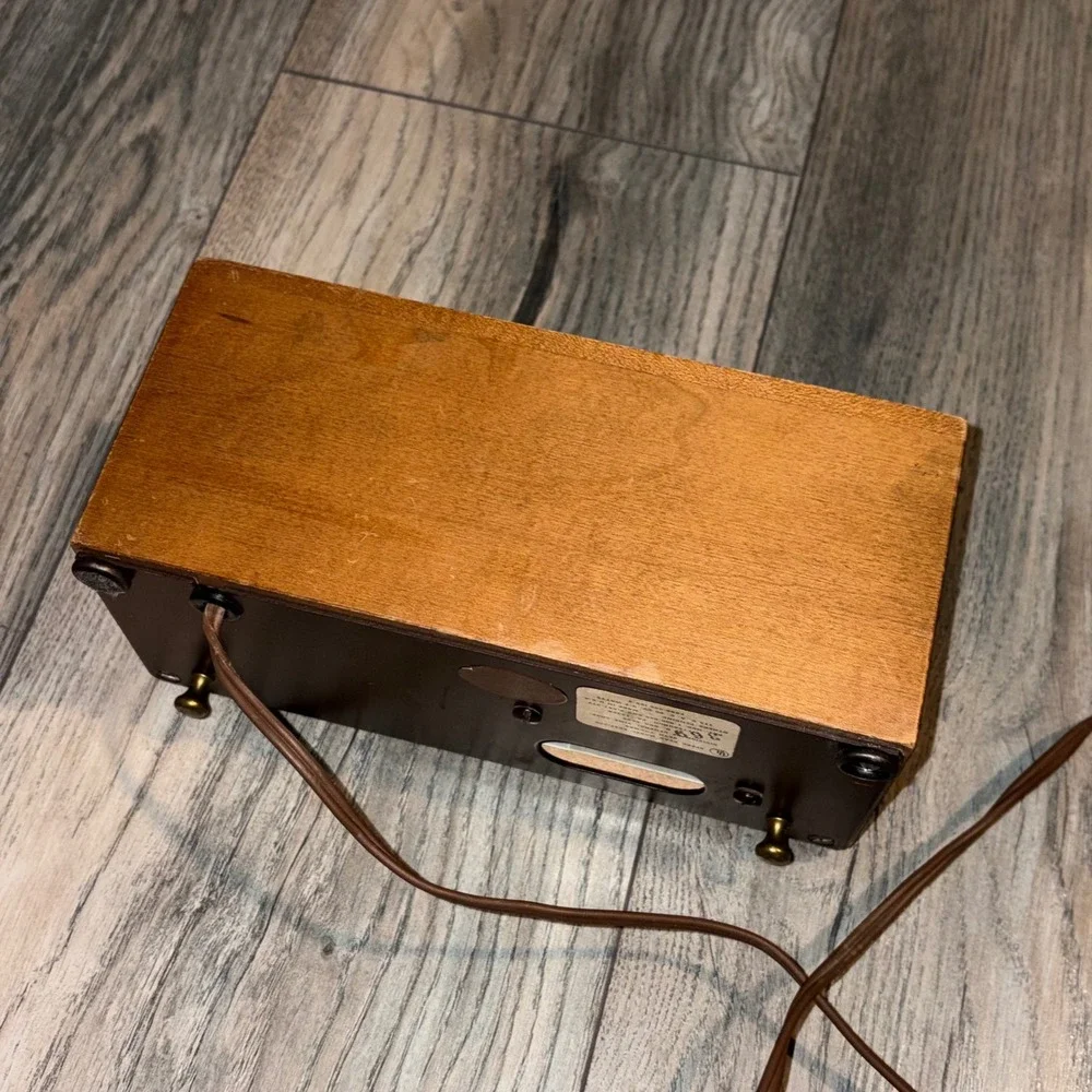 MCM Seth Thomas Speed Read Electric Flip Clock Wood Case Vintage Not Working